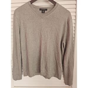 Mens Womens Sweater MEDIUM Gray Pullover Shirt Silk Cashmere Banana Republic
